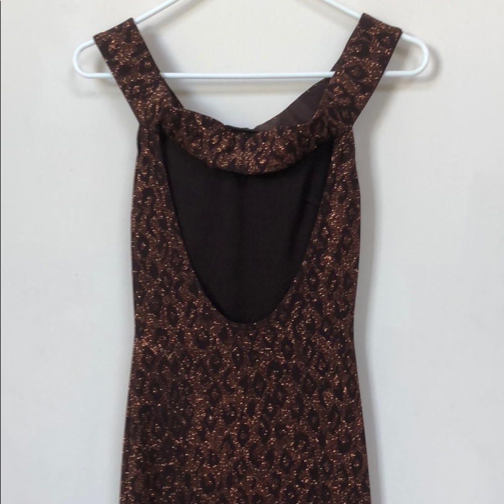 Glimmering Leopard Print Evening Gown - image 4